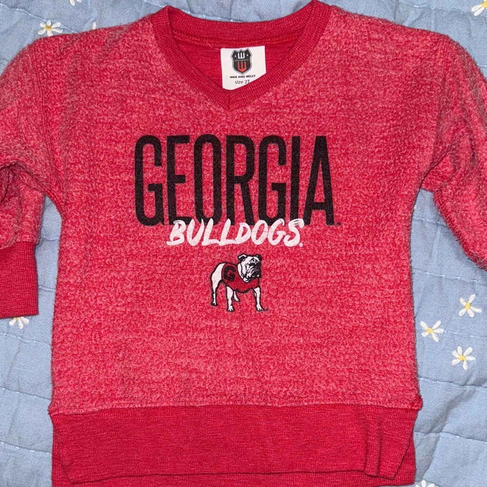 Kids Red Georgia Bulldogs Sweatshirt